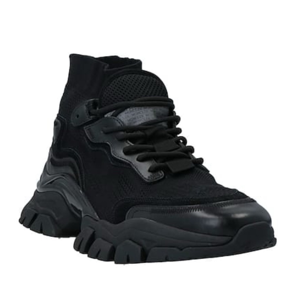 MONCLER Black Leave No Trace Hi-Top Lace Up Chunky Sole Sneakers, Mens S 45/11